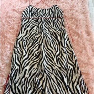 SEXY SILK ZEBRA PRINT CRISS CROSS SUNDRESS